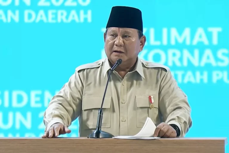 Di Rakornas 2026, Presiden Prabowo Tekankan Pentingnya Pemimpin Adil dan Jujur
